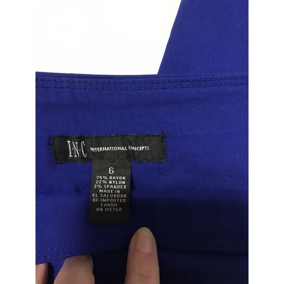 INC International Concepts Blue Women's Zip Pocket Ankle Pants, Size‎ 6 - Picture 6 of 8